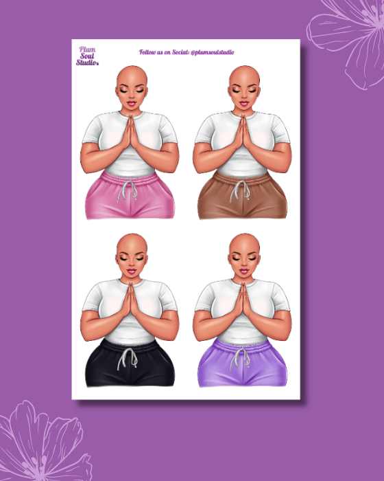 Praying Paula Sticker Sheet