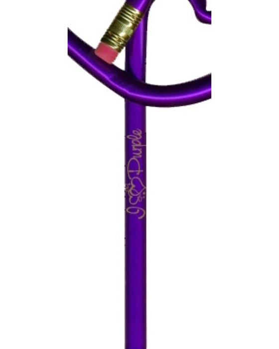 I Love Purple Double Heart Pencil