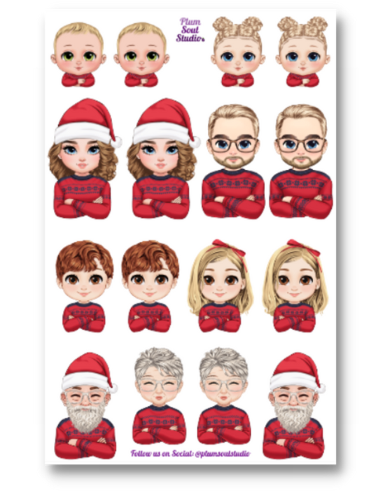 Family Christmas Sticker Sheet