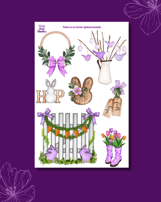 Easter Decor One Sticker Sheet