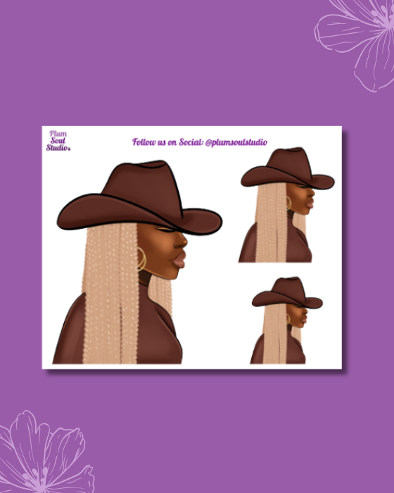 Modern Cowgirl Mini Sticker Sheet