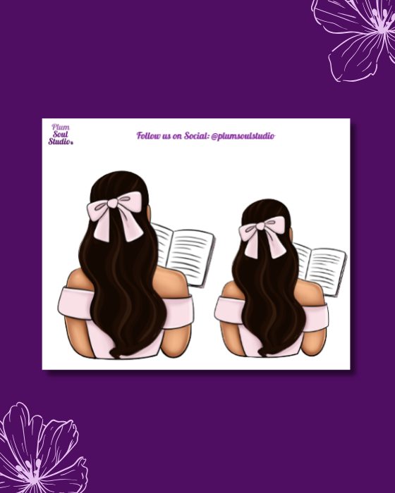 Face In a Book Mini Sticker Sheet