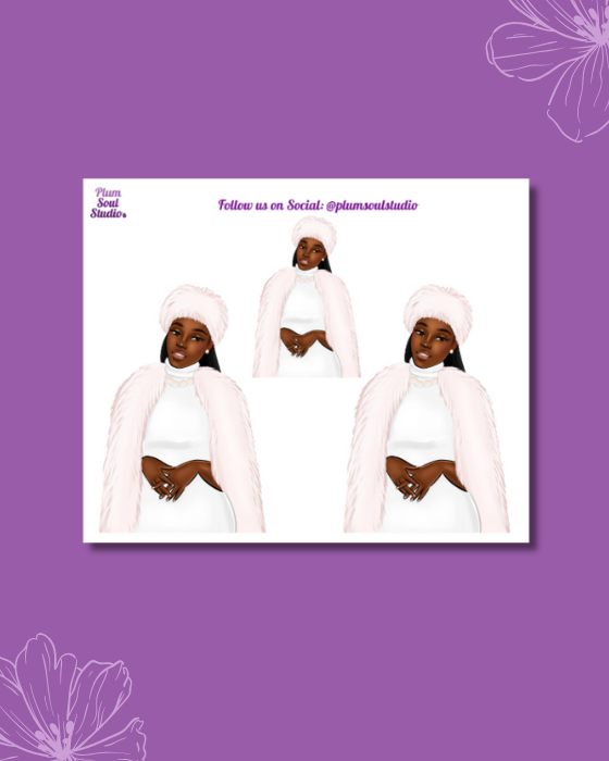 Winter White Natalie Mini Sticker Sheet