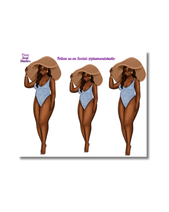 Cocoa Hat on the Beach Sticker Sheet