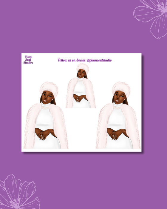 Winter White Natalie Mini Sticker Sheet