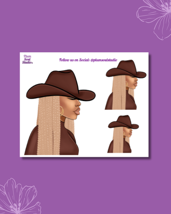 Modern Cowgirl Mini Sticker Sheet
