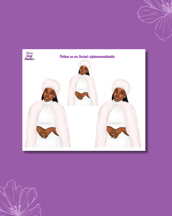 Winter White Natalie Mini Sticker Sheet