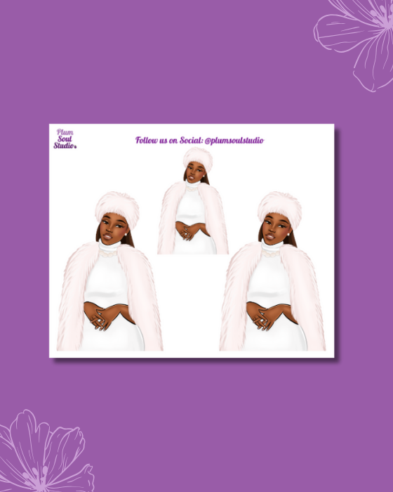 Winter White Natalie Mini Sticker Sheet