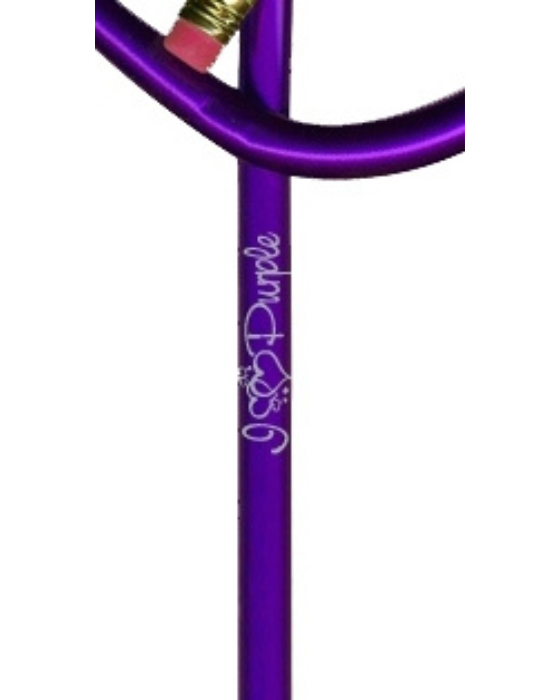 I Love Purple Double Heart Pencil