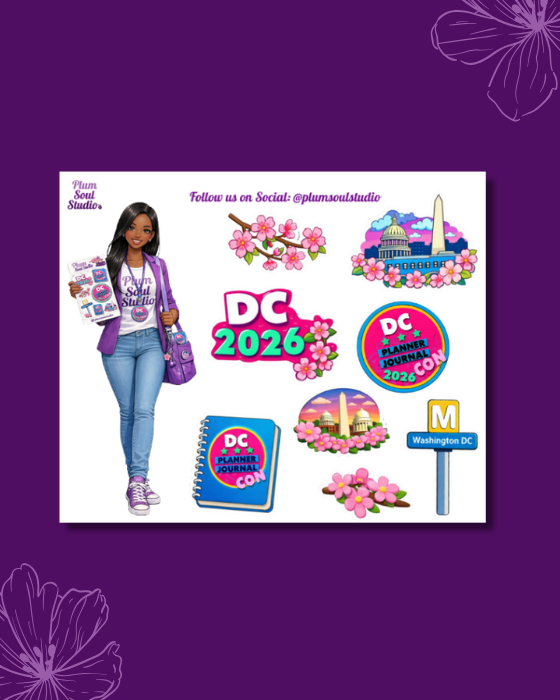 DC Planner Journal Con  with Doll Mini Sticker Sheet