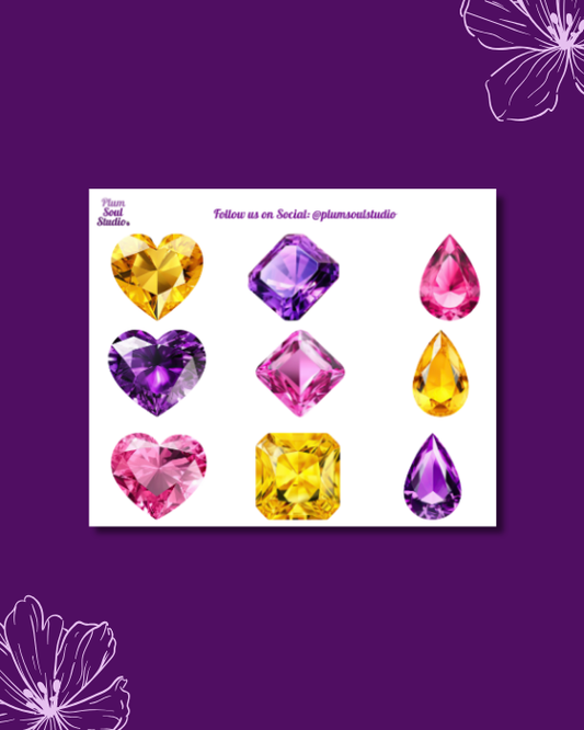 Shine Bright Gems Mini Sticker Sheet