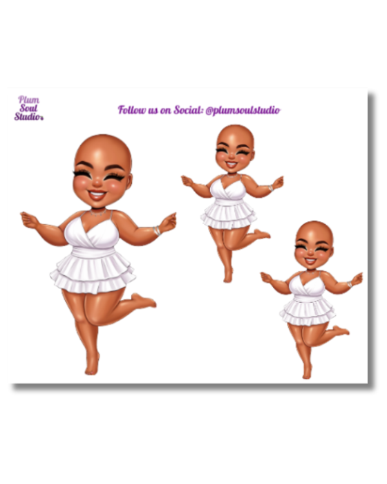 Beach Time Girlie Mini Sticker Sheet