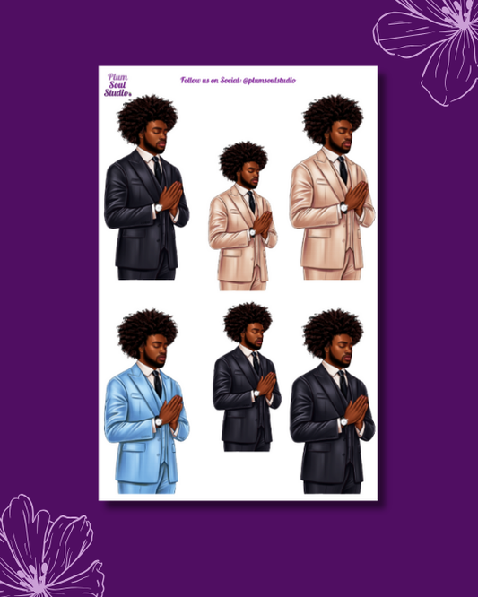 Keith Praying Sticker Sheet
