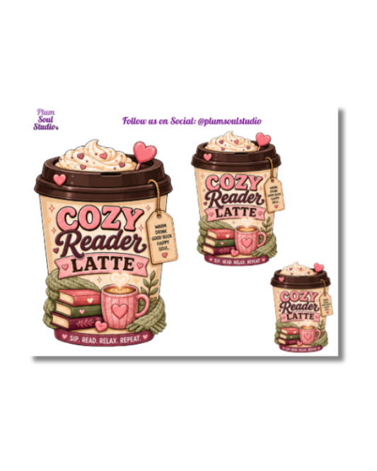 Bookish Beverages Latte Mini Sticker Sheet