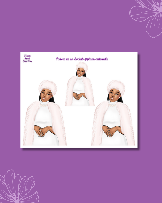 Winter White Natalie Mini Sticker Sheet