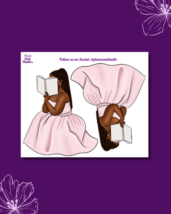 Face In a Book Mini Sticker Sheet