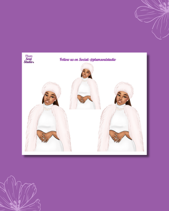 Winter White Natalie Mini Sticker Sheet