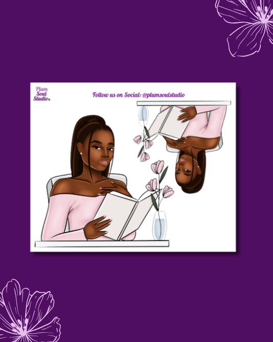 Reading Alone Mini Sticker Sheet