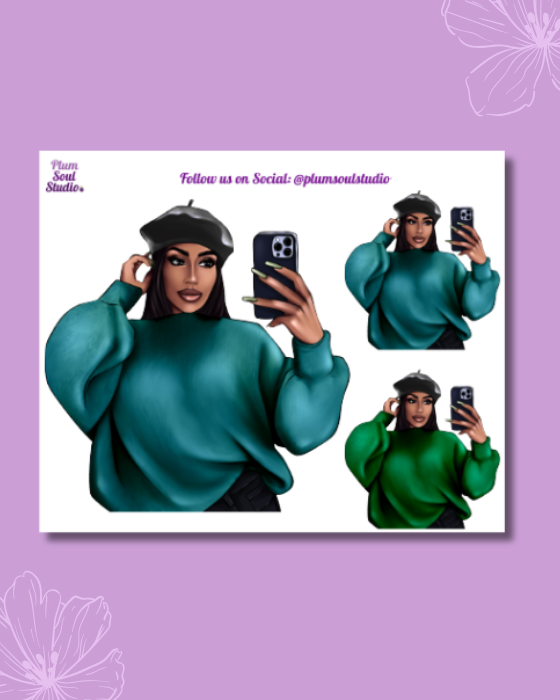 Tisa Selfie Mini Sticker Sheet