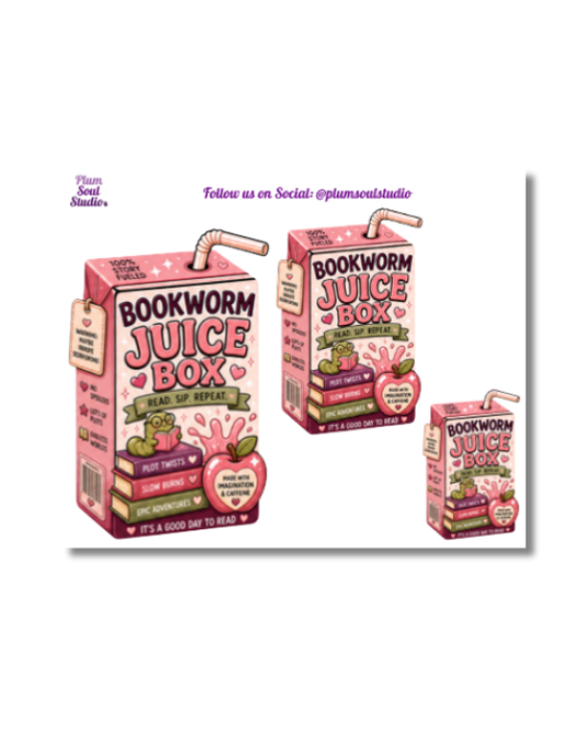 Bookish Beverages Juice Box Mini Sticker Sheet