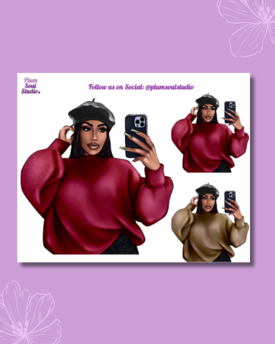 Tisa Selfie Mini Sticker Sheet