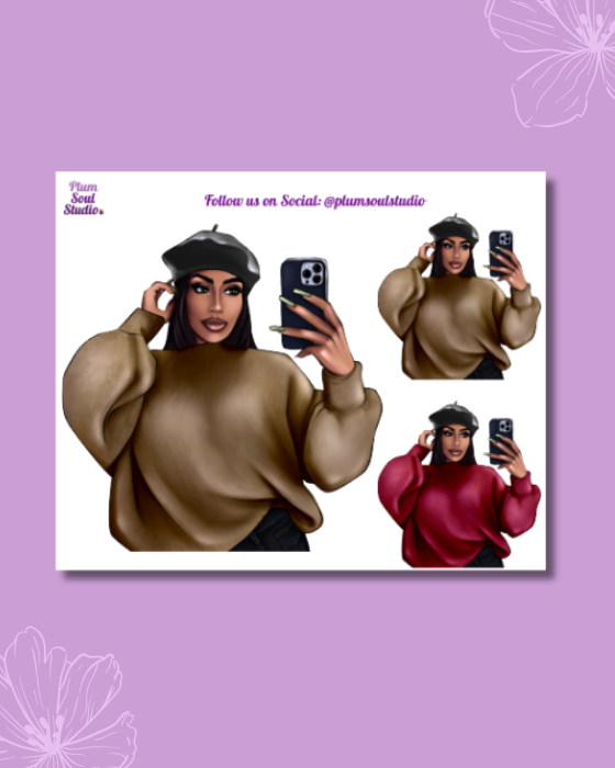 Tisa Selfie Mini Sticker Sheet