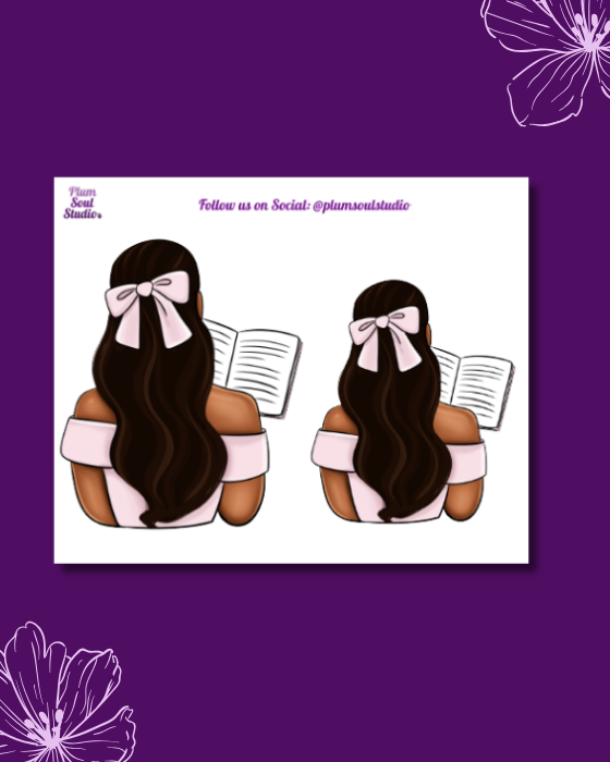 Face In a Book Mini Sticker Sheet