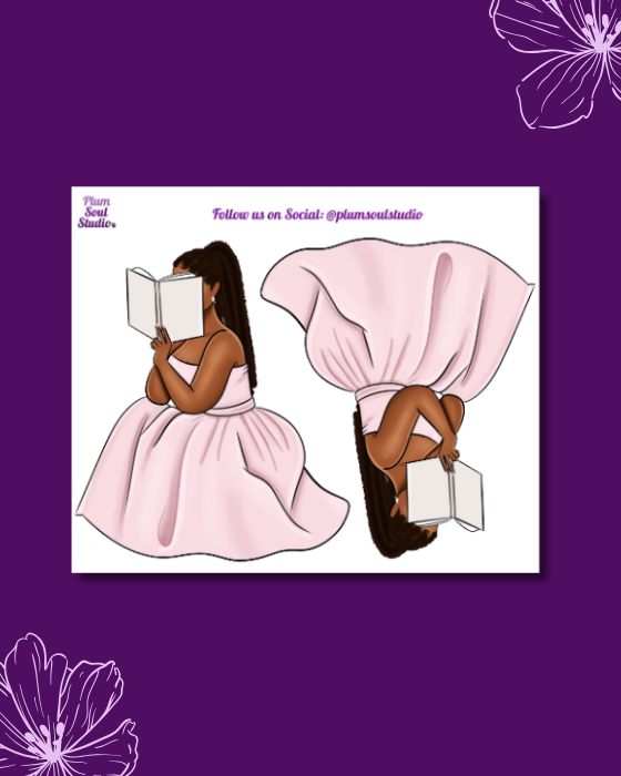 Face In a Book Mini Sticker Sheet