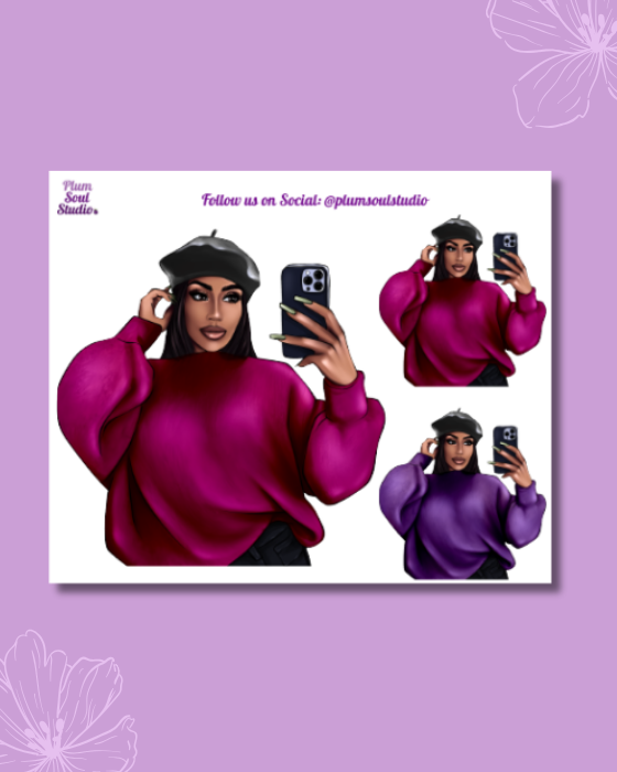 Tisa Selfie Mini Sticker Sheet