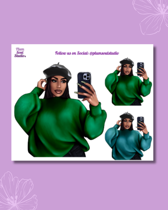 Tisa Selfie Mini Sticker Sheet