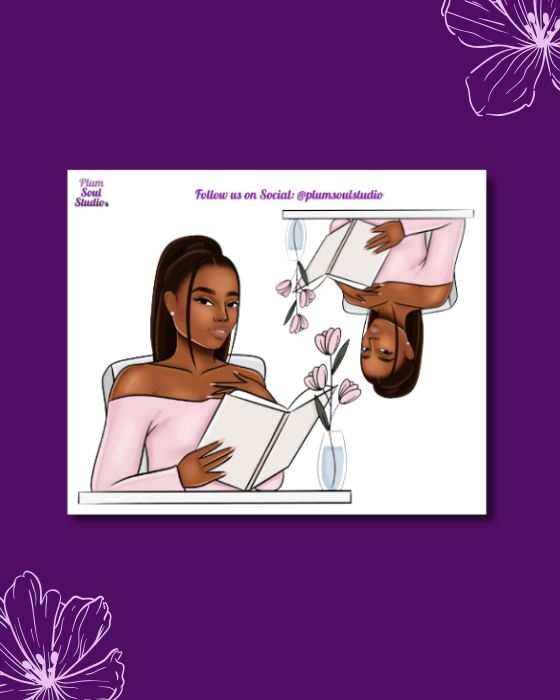 Reading Alone Mini Sticker Sheet