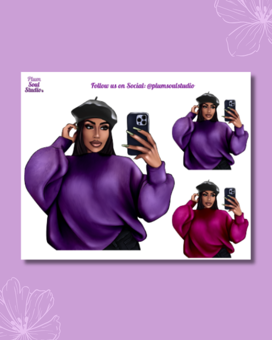 Tisa Selfie Mini Sticker Sheet