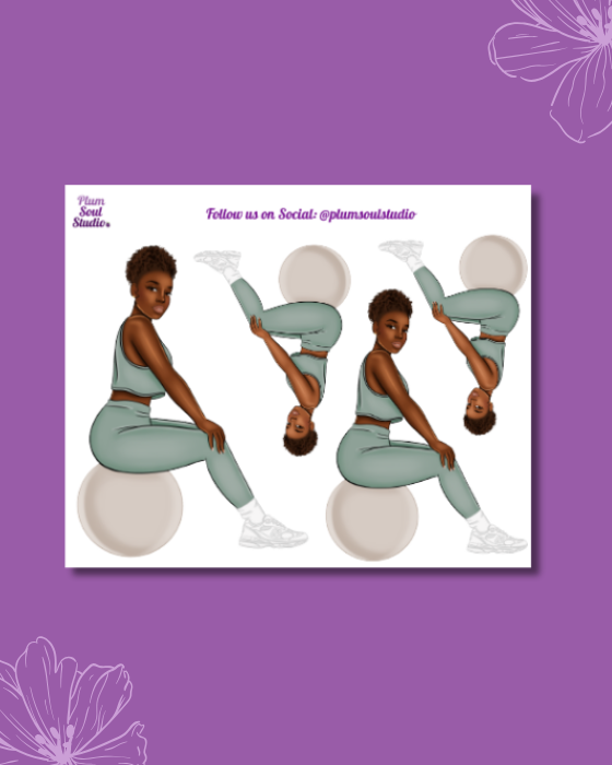 Belinda on Ball Mini Sticker Sheet