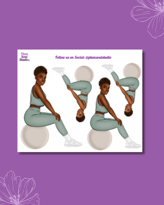 Belinda on Ball Mini Sticker Sheet