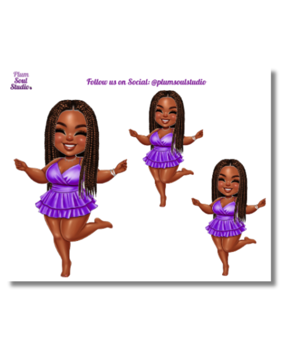 Beach Time Girlie Mini Sticker Sheet