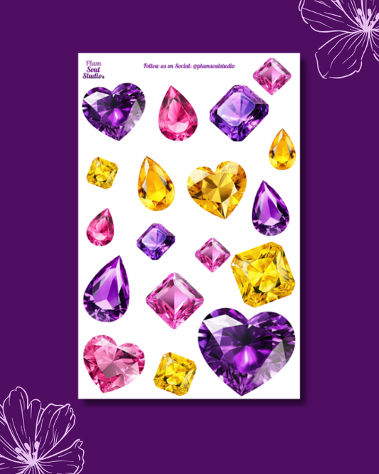 Shine Bright Gems Sticker Sheet