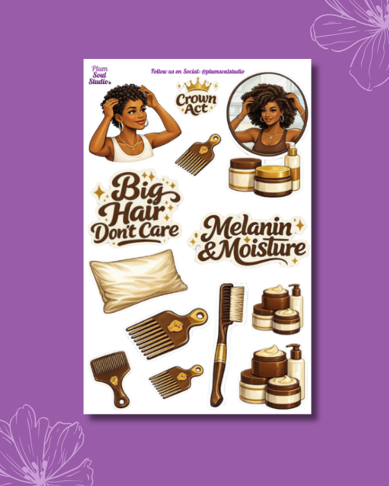 Melanin Moisture Sticker Sheet – Plum Soul Studio