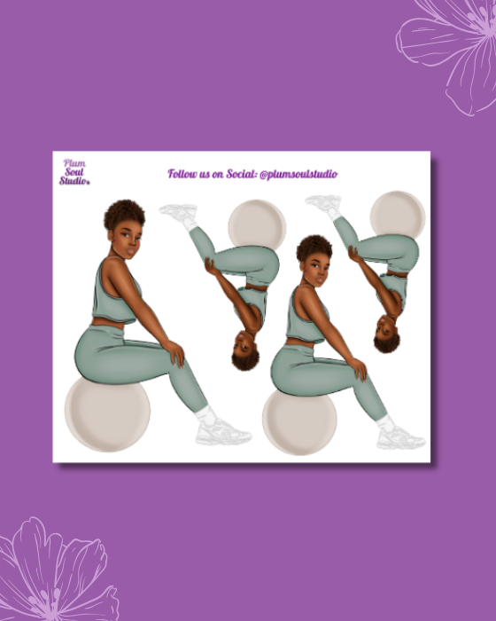 Belinda on Ball Mini Sticker Sheet