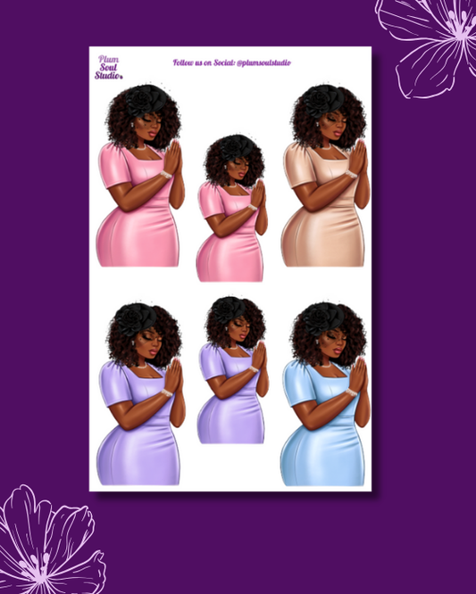 Trisha Praying Sticker Sheet