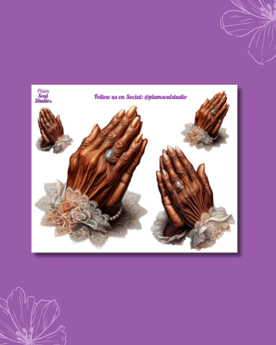 Flo's Praying Hands Mini Sticker Sheet
