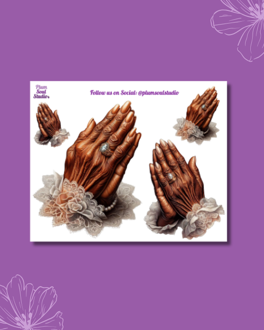 Flo's Praying Hands Mini Sticker Sheet
