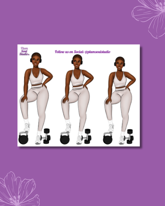 Bella Dumbbell Mini Sticker Sheet