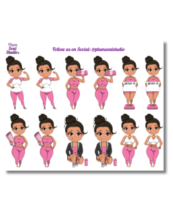 Oh So Paper Workout Assorted Mini Sticker Sheet