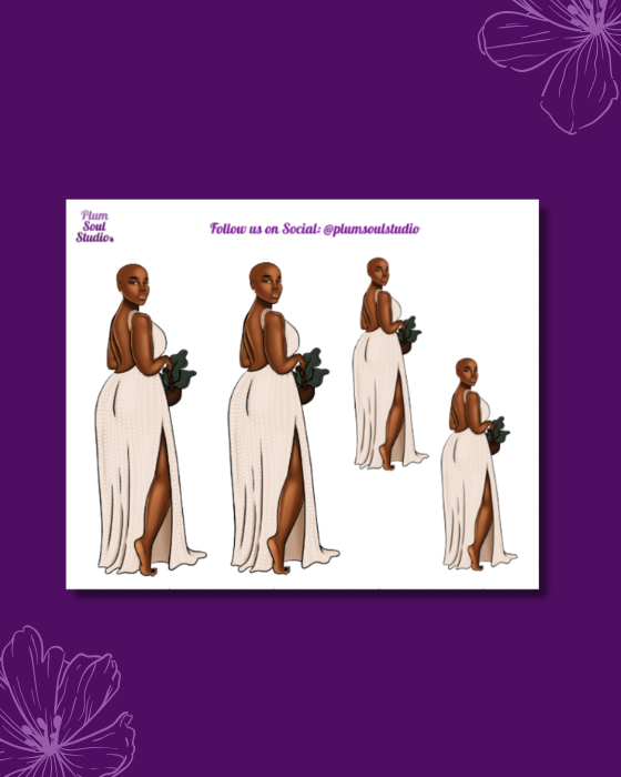 Soft Life on the Farm Bald Mini Sticker Sheet
