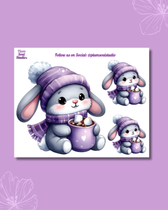 Christmas Bunnies Mini Sticker Sheet