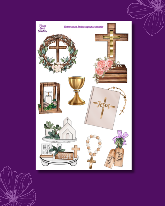 Easter Sacraments Sticker Sheet