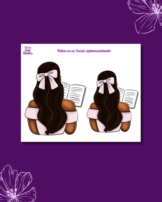 Face In a Book Mini Sticker Sheet