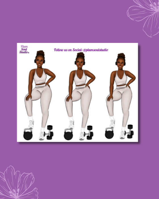 Bella Dumbbell Mini Sticker Sheet