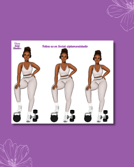 Bella Dumbbell Mini Sticker Sheet