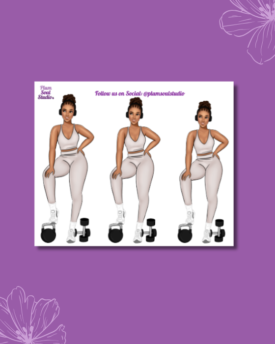 Bella Dumbbell Mini Sticker Sheet